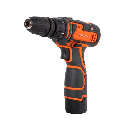 TEKHMANN Шурупокрут-дриль акумуляторний TCD-12/2 BS Kit 12В 1х2А·год 30Нм 0-400·1400об·хв 1кг кейс з приляддям