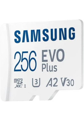 Samsung Мапа пам'яті Samsung microSD 256GB C10 UHS-I R130MB/s Evo Plus + SD