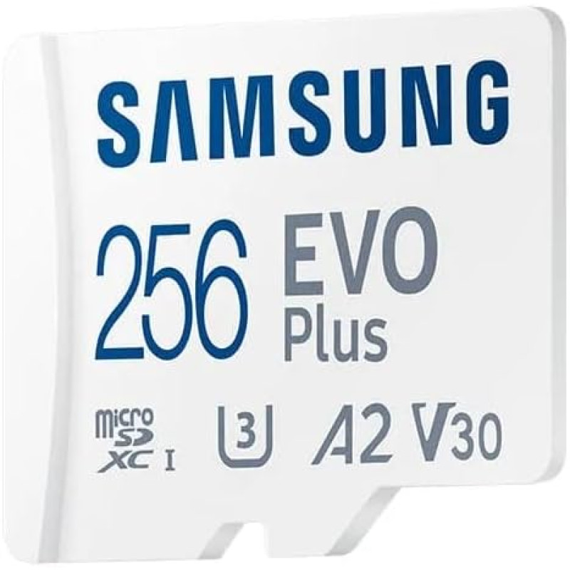Samsung Карта пам'яті Samsung microSD 256GB C10 UHS-I R130MB/s Evo Plus + SD