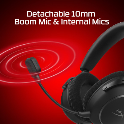 HyperX Гарнітура ігрова Cloud Alpha 2 WL/BT/mini-jack/USB-A/USB-C, 0.5м/1.5м, чорний