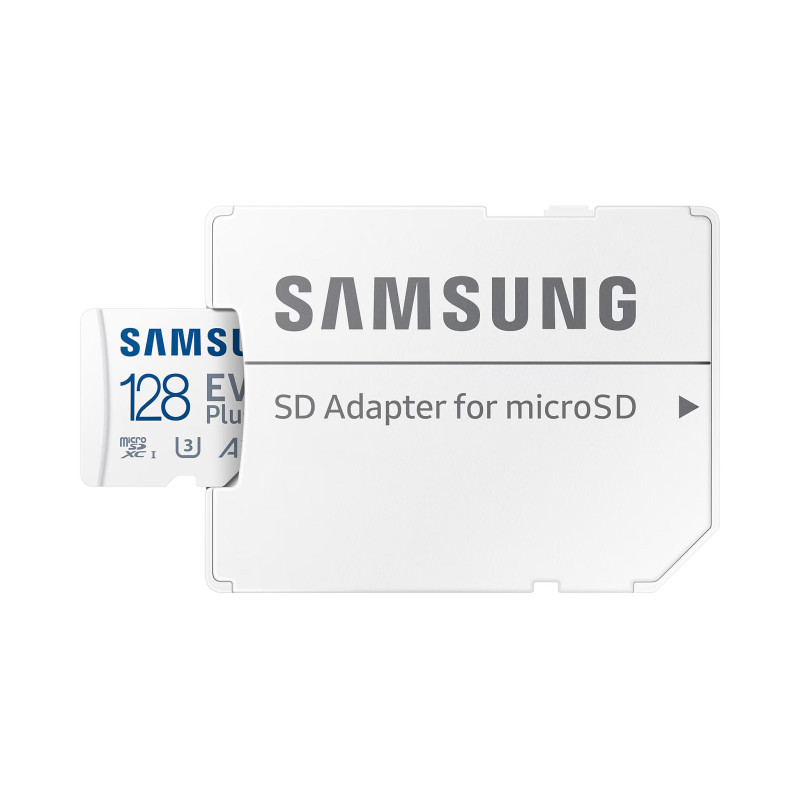 Samsung Карта пам'яті microSD 128GB C10 UHS-I R130MB/s Evo Plus + SD