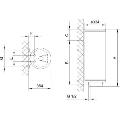 Gorenje Водонагрівач Tiki TGR50SPrimeMS50V9 (TGR50SNGV9) 50 л, слім, мех. упр.