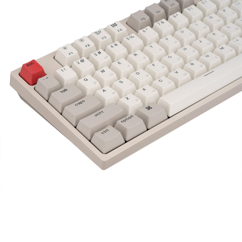 Keychron Клавіатура механічна C1 87Key, Gateron G pro Brown, USB-A, EN/UKR, No Led, Сірий