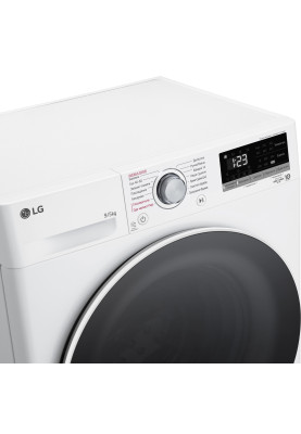 LG Прально-сушильна машина фронтальна, 9(5)кг, 1200, А, 48см, дисплей, пара, інвертор, білий