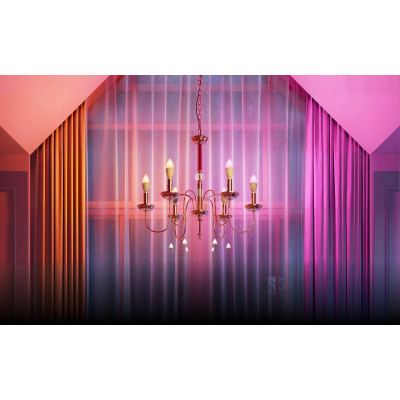 Govee Лампа розумна H600C, E14, 5W, 450Lm, 2700K-6400K, RGBWW, WI-FI/Bluetooth, білий