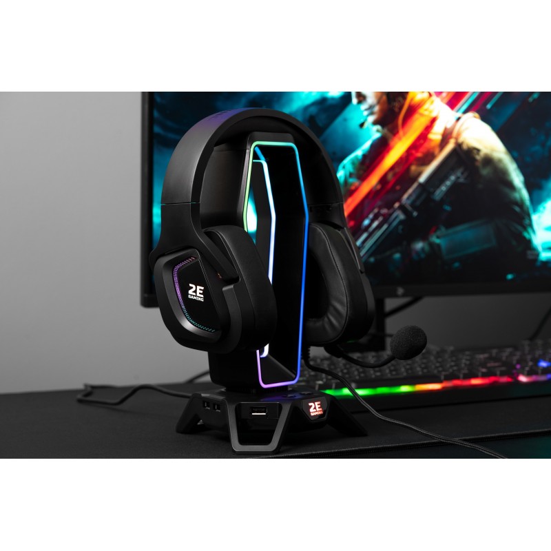 2E Gaming Гарнітура ігрова HG340, 7.1, USB-A, RGB, 2м, чорний