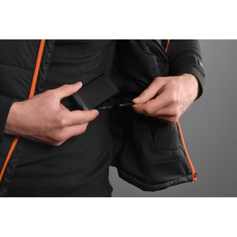 2E Tactical Жилет з підігрівом Heat Power Plus Black з капюшоном, розмір XXL