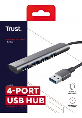 Trust USB-хаб Halyx 4-Port USB-A 3.2 Grey