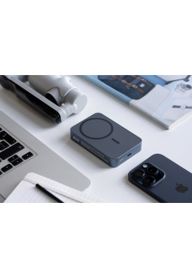 2E Акумулятор портативний літій-іонний Power Bank Wireless QI 5000мА·рік, 20Вт, PD, синій