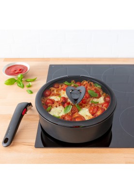 Tefal Кришка скляна Ingenio 22 см , скло, силікон