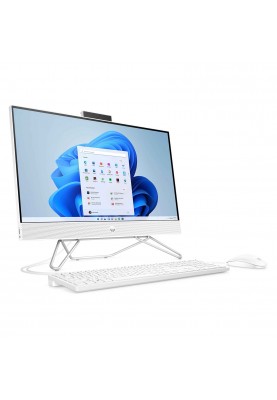 HP Комп'ютер персональний моноблок 205-G8 23.8" FHD IPS AG, AMD R5-5500U, 8GB, F512GB, UMA, WiFi, кл+м, Win11P, білий