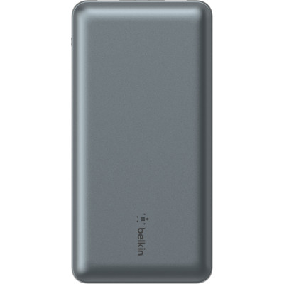 Belkin Акумулятор портативний літій-іонний Power Bank 10000мА·рік, 15Вт, 2хUSB-A/USB-C, сірий