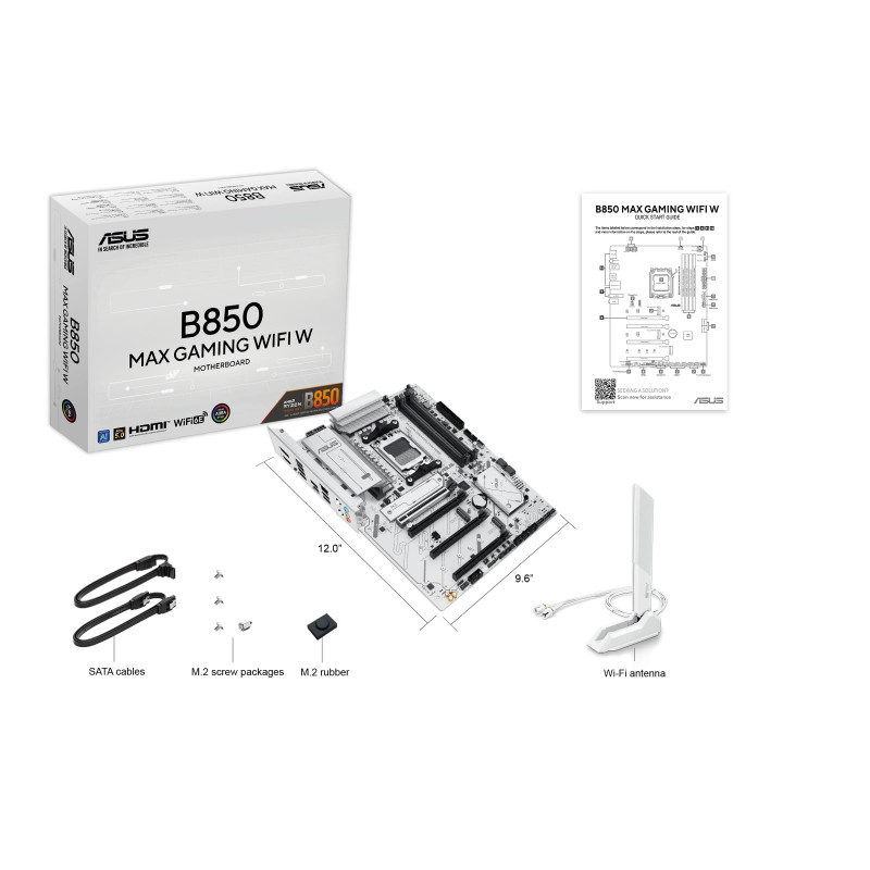 ASUS Материнcька плата B850 MAX GAMING WIFI W