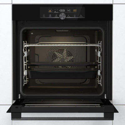Gorenje Духовий шафа електричний, 77л, A+, пара, дисплей, IconTouch, чорний
