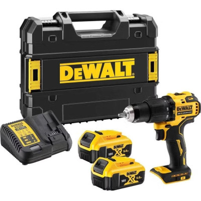 DeWALT Шурупокрут-дриль ударний аккумуляторний DeWALT XR Li-Ion 18В 2х5А·рік 65Нм 0-450·0-1650об/хв кейс ЗП 1.2кг