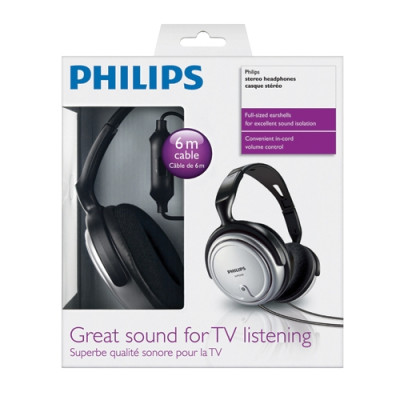 Philips Навушники Over-ear SHP2500 3.5-6.3 jack, Cable 6м