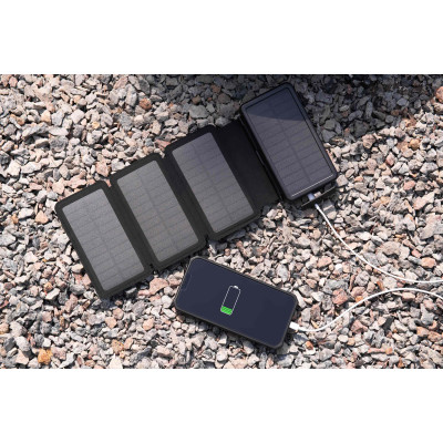 2E Портативний зарядний пристрій Power Bank Solar 20000mAh Black