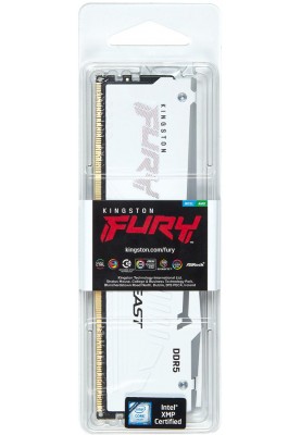 Kingston Пам'ять ПК DDR5 32GB 6000 FURY Renegade White XMP