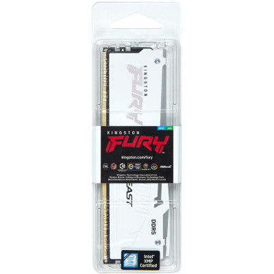 Kingston Пам'ять ПК DDR5 32GB 6000 FURY Renegade White XMP