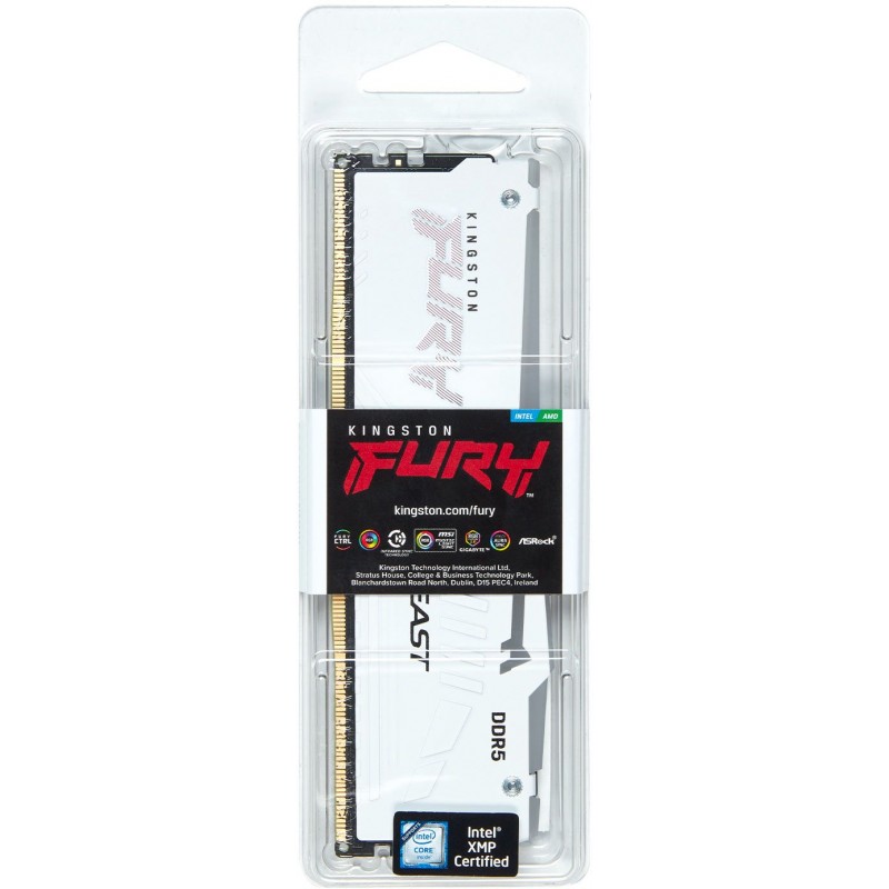 Kingston Пам'ять ПК DDR5 32GB 6000 FURY Renegade White XMP