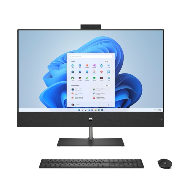 HP Комп'ютер персональний моноблок Pavilion 31.5" UHD IPS, Intel i7-13700T, 16GB, F512GB, NVD3050-4, WiFi, кл+м, DOS, чорний