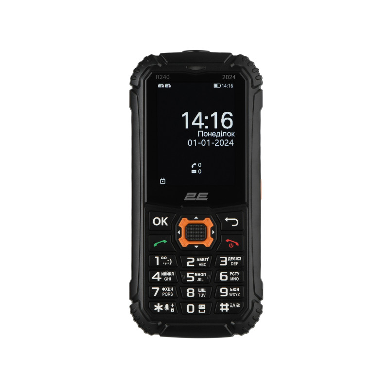 2E Мобільний телефон R240 2024 2.4" 2SIM, 1800мА•год, чорний
