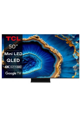 TCL Телевізор 50" MiniLED 4K 144Hz Smart Google TV Titan ONKYO sound