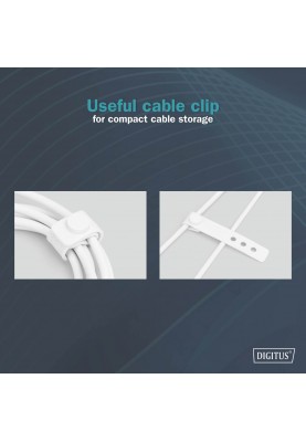 Digitus USB-C > Lightning заряджання/синхронізації, 2м, USB 2.0, 60W, силіконовий, білий