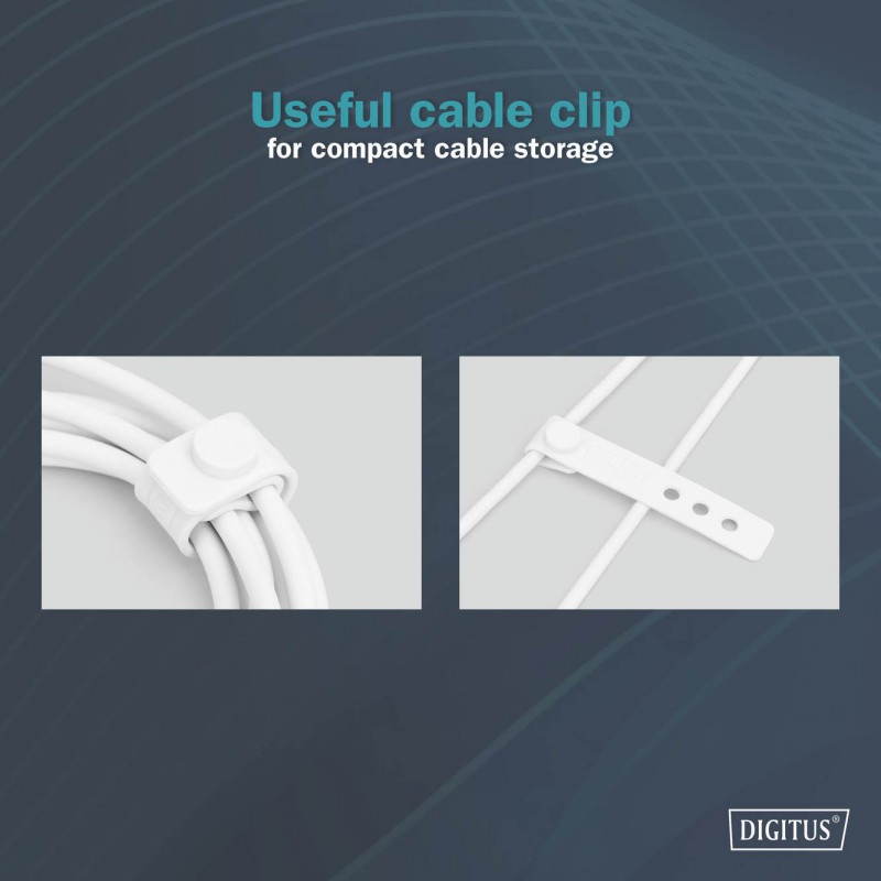 Digitus Кабель USB-C > Lightning заряджання/синхронізації, 2м, USB 2.0, 60W, силіконовий, білий