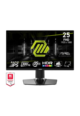 MSI Монітор 24.5" MAG 255PXF 2xHDMI, DP, MM, IPS, 300Hz, 0.5ms, sRGB 120%, FreeSync, Pivot