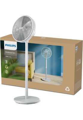 Philips Вентилятор Philips підлоговий Series 2000, 40см, 48Вт, таймер, поворот 180, білий