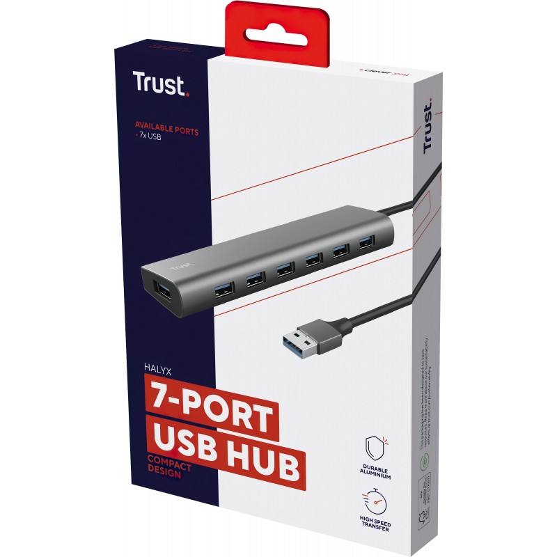 Trust USB-хаб DALYX 7-IN-1 USB-A 3.2 ALUMINIUM