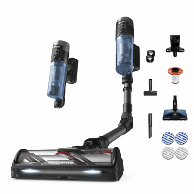 Rowenta Пилосос безпровідний X-Force Flex 12.60 Neo Auto Aqua Allergy, 150Вт, конт пилок -0.65л, автон. робота до 60хв, вага-3кг, НЕРА, чорно-синій