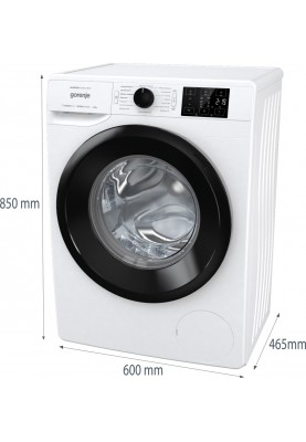 Gorenje Пральна машина фронтальна, 8кг, 1400, A+++, 46,5см, дисплей, пара, інвертор, білий