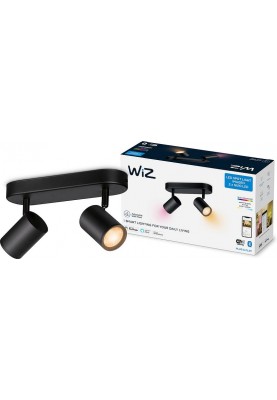 WiZ Світильник точковий накладний розумний IMAGEO Spots, 2х5W, 2200-6500K, RGB, Wi-Fi, чорний