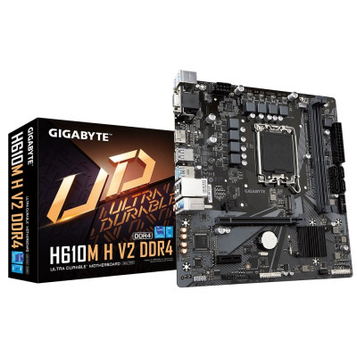 Gigabyte Материнська плата H610M H V2 s1700 H610 2xDDR5 HDMI D-Sub mATX