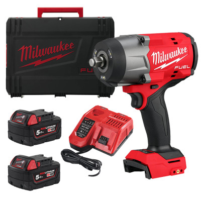Milwaukee Гайковерт ударний аккумуляторний M18 FHIW2F12-502X 18В АКБ 2х5А·рік 0-2000об·хв 2034Нм 1/2" ЗП M12-18FC кейс 3.4кг