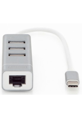 Digitus USB Type-C, 3xUSB+Fast Ethernet