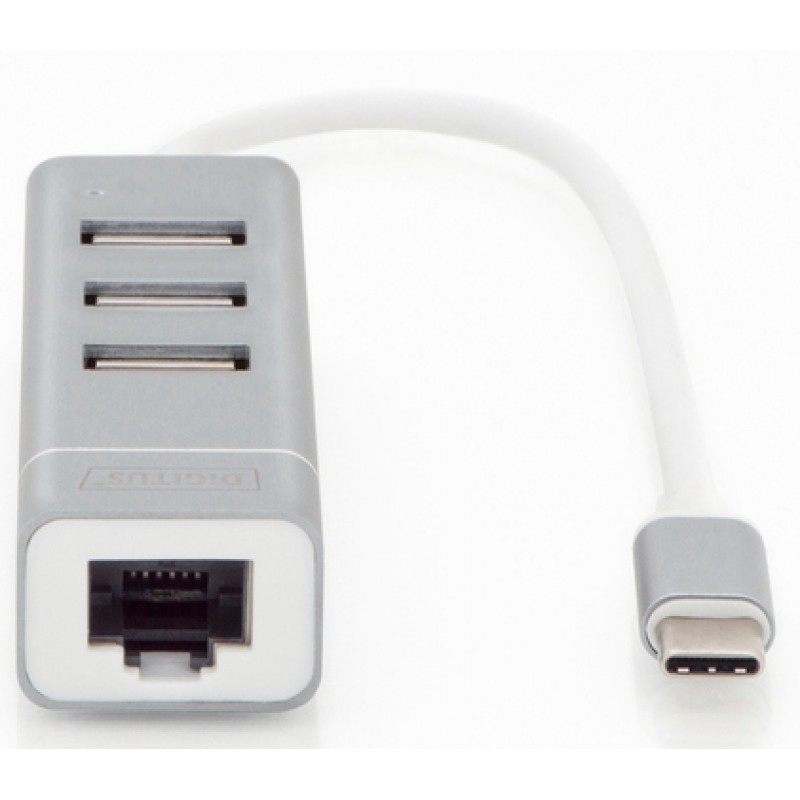 Digitus USB Type-C, 3xUSB+Fast Ethernet