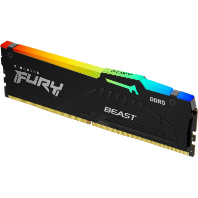 Kingston Пам'ять до ПК DDR5 5200 16GB KIT (8GBx2) FURY Beast RGB