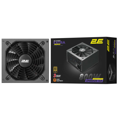 2E Gaming Блок живлення Extra Power (800W), >90%, 80+ Gold, 140мм, 1xMB 24pin(20+4), 2xCPU 8pin(4+4), 3xMolex, 6xSATA, 4xPCIe 8pin(6+2), Modular 2E Gaming Блок живлення Extra Power (800W), >90%, 80+ Gold, 140мм, 1xMB 24pin(20+4), 2xCPU 8pin(4+4), 3xMolex, 6xSATA, 4xPCIe 8pin(6+2), Modular