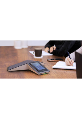 Poly SIP-конференц-телефон Trio C60, 3 x Omni Mic, радіус дії 6,1 м, RJ45, USB-A, Micro USB, Bluetooth 4.2, WiFi, PoE, сірий