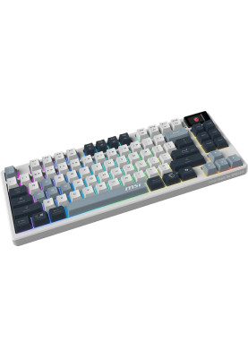 MSI Клавіатура механічна FORGE GK600 TKL W SKY UA 104key, механічний Linear, USB-A, Wireless, Bluetooth, EN/UKR/RU, RGB, білий