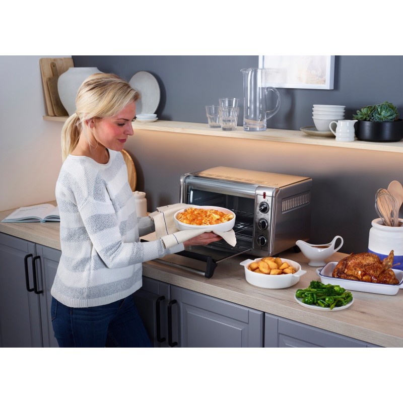 Russell Hobbs Піч електрична Air Fry Mini Oven, 12.6л, 1500Вт, механіч., гриль, конвенція, сіра