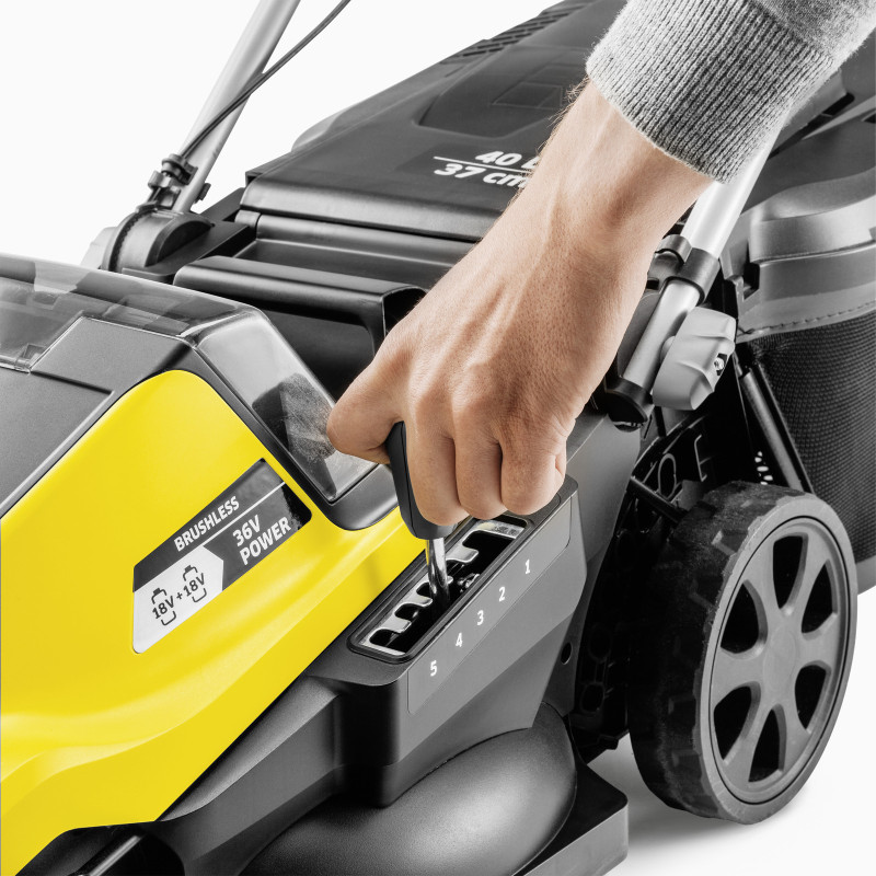 Karcher Газонокосарка акумуляторна LMO 4-18 Dual 18В акб 1х5А·год 37см 25-65мм