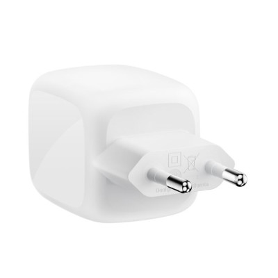 Belkin Зарядний пристрій мережевий Belkin 67Вт 2хUSB-С GAN PD PPS, білий