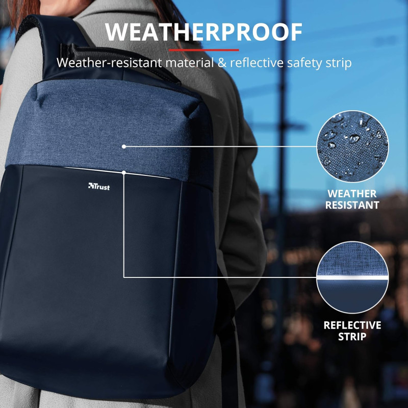 Trust Рюкзак Nox Anti-theft 16" BLUE