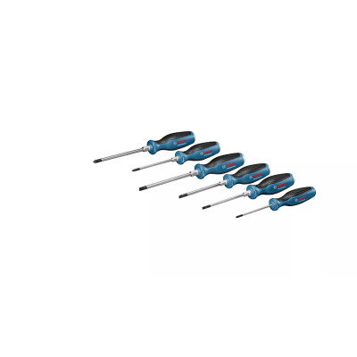 Bosch Викрутка набір 6шт, SL 4.5, 5.5, 6.5, PH1, PH2
