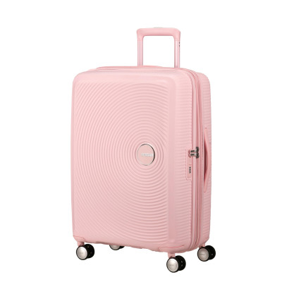 American Tourister Валіза American Tourister, Soundbox, поліпропілен, середня, 67см, 71.5/81л, TSA, 4 колеса, EXP, пастельно-рожевий