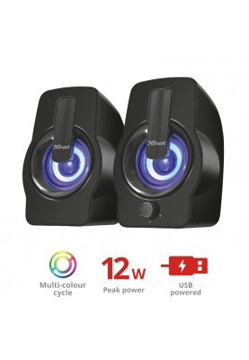 Trust Акустична система (Колонки) 2.0 Gemi RGB USB Black